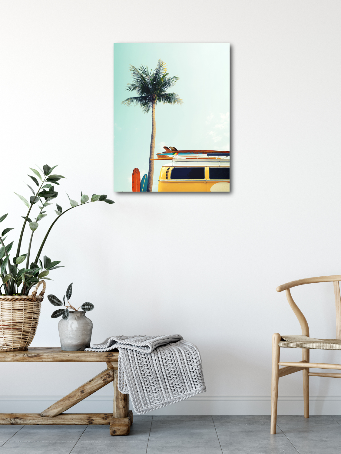 Canvas Print - Mustard Combi Beach Days - 90x70 - Palm Air - Heating ...